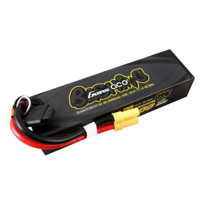 Gens ace G-Tech 8000mAh 11.1V 100C 3S1P Lipo aku komplekt EC5-Bashing seeria universaalne