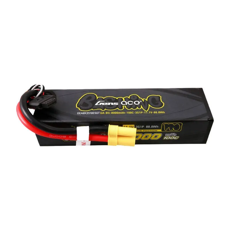 Gens ace G-Tech 8000mAh 11.1V 100C 3S1P Lipo aku komplekt EC5-Bashing seeria universaalne