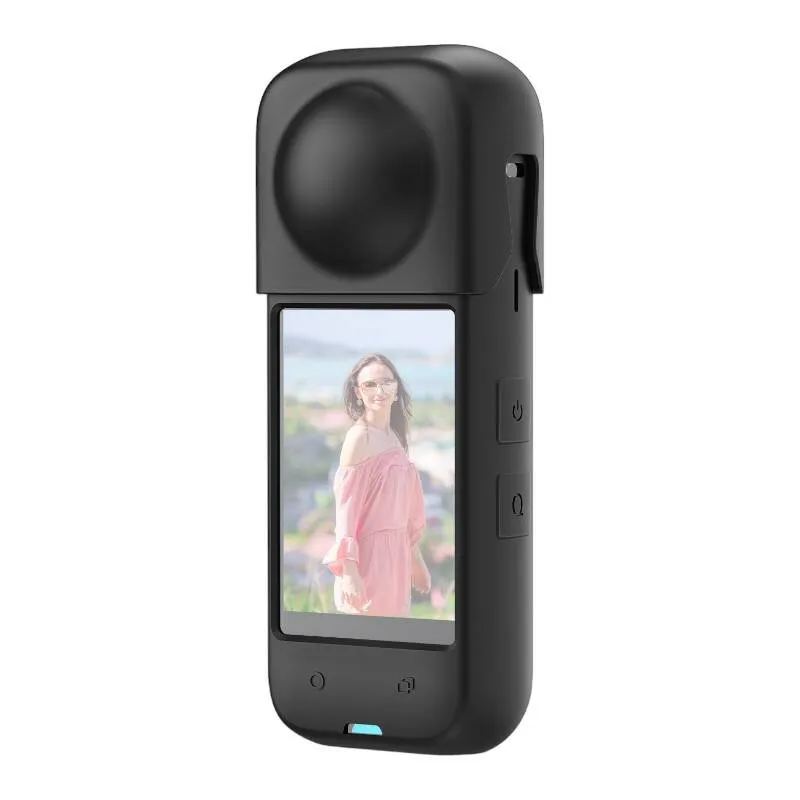 Silicone kaitsekott PULUZ Insta360 X4 jaoks (must) universaalne