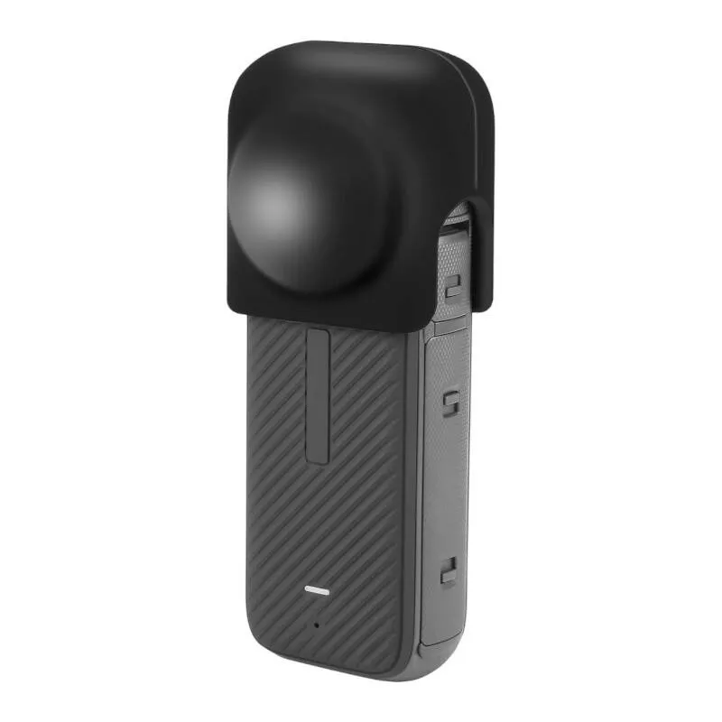 Silicone objektiivi kate PULUZ jaoks Insta360 X4 (must) universaalne