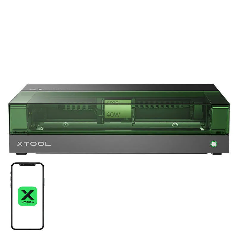 2-in-1 lasergraveerimismasin xTool S1 40W Basic (Must) universaalne