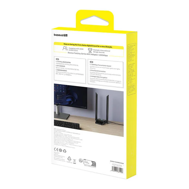 Universalne WiFi adapter Baseus FastJoy 1800Mbps (must)