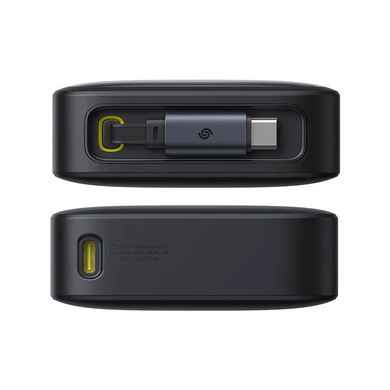 Powerbank Baseus OS Free2Pull 10000mAh 30W +kaabel (must) universaalne