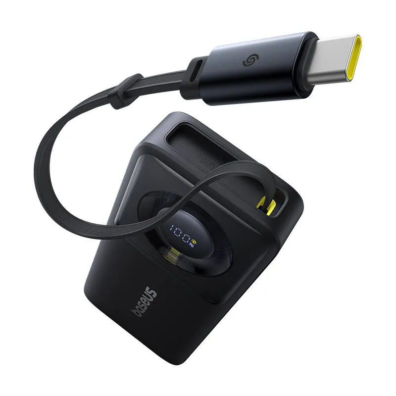 Powerbank Baseus OS Free2Pull 10000mAh 30W +kaabel (must) universaalne