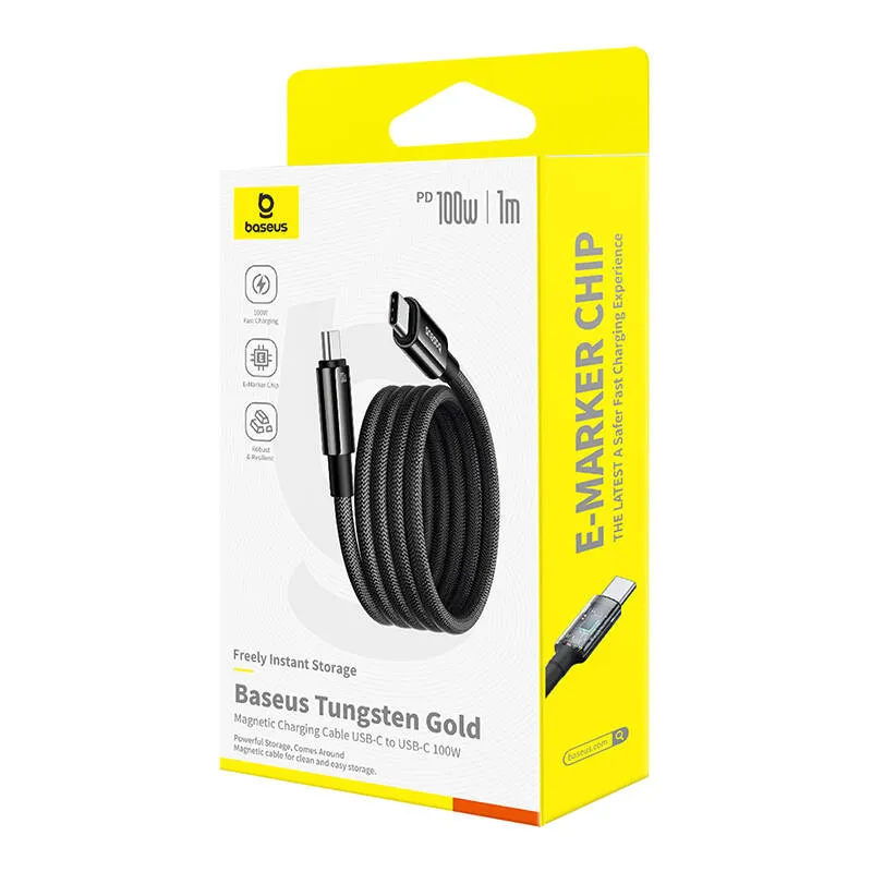 Baseus Tungsten Gold Laadimiskabel USB-C kuni USB-C 100W 1m (must) universaalne
