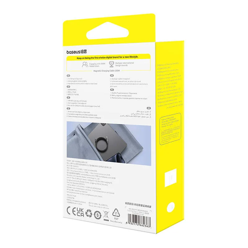 Baseus Tungsten Gold Laadimiskabel USB-C kuni USB-C 100W 1m (must) universaalne