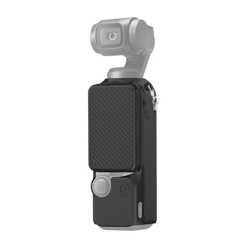 Silicone Kate ja Kott Komplekt koos Rihmaga PULUZ jaoks DJI OSMO Pocket 3 (Must) universaalne
