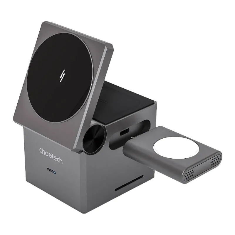 Choetech T632-F 3-in-1 15W juhtmevaba laadija (must) universaalne