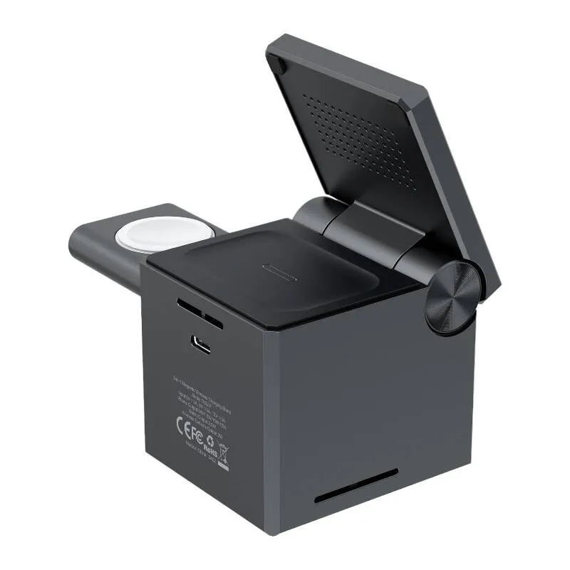 Choetech T632-F 3-in-1 15W juhtmevaba laadija (must) universaalne