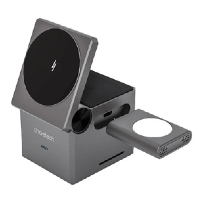 Choetech T632-F 3-in-1 15W juhtmevaba laadija (must) universaalne