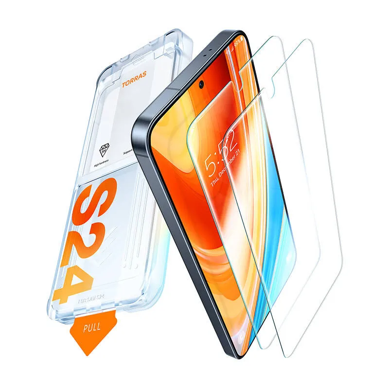 Torras Install Master universaalne karastatud klaas Samsung S24+ jaoks