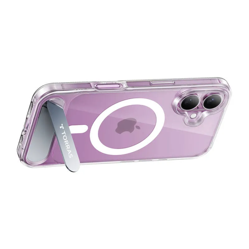 Torras Pstand Series ümbriskott iPhone 16 Plus (läbipaistev) universaalne