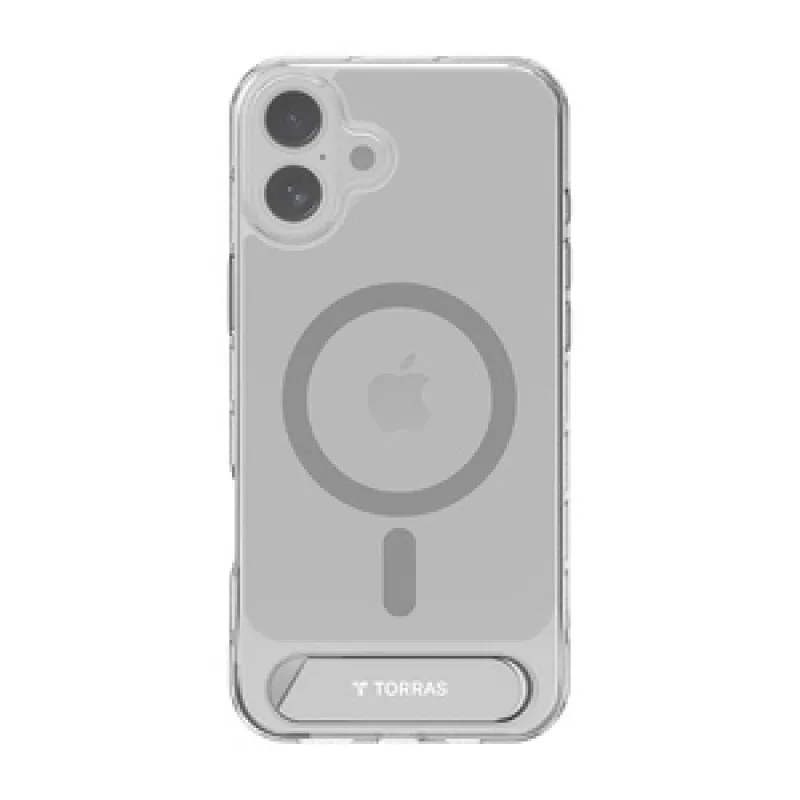 Torras Pstand Series ümbriskott iPhone 16 Plus (läbipaistev) universaalne