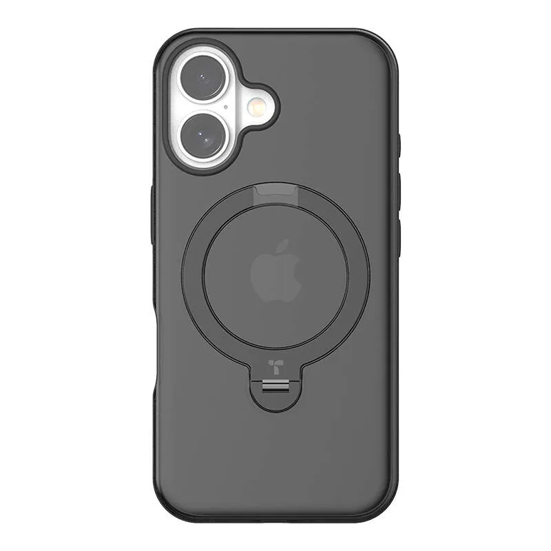Torras Ostand Spin ümbriskott iPhone 16 Plus jaoks (Must) universaalne