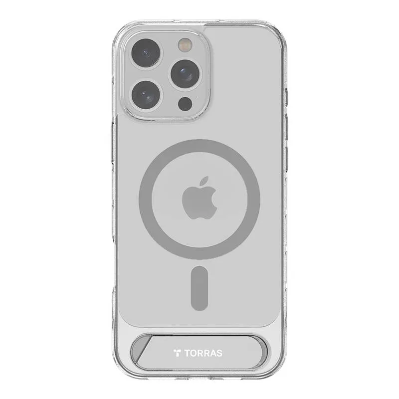 Torras Pstand Series ümbriskott iPhone 16 Pro jaoks (läbipaistev) universaalne