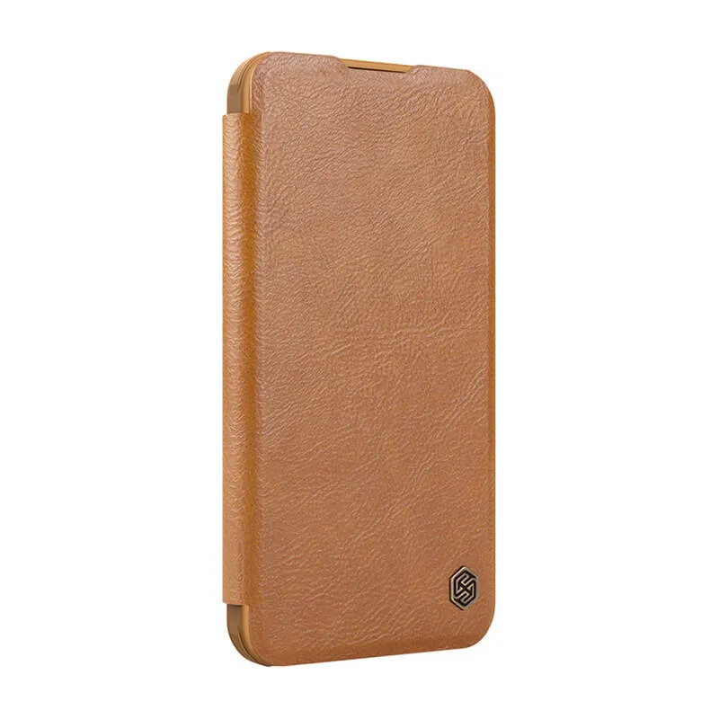 Nillkin Qin Prop Leather iPhone 16 (pruun) universaalne ümbris