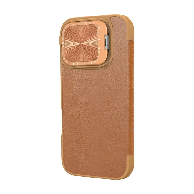 Nillkin Qin Prop Leather iPhone 16 (pruun) universaalne ümbris