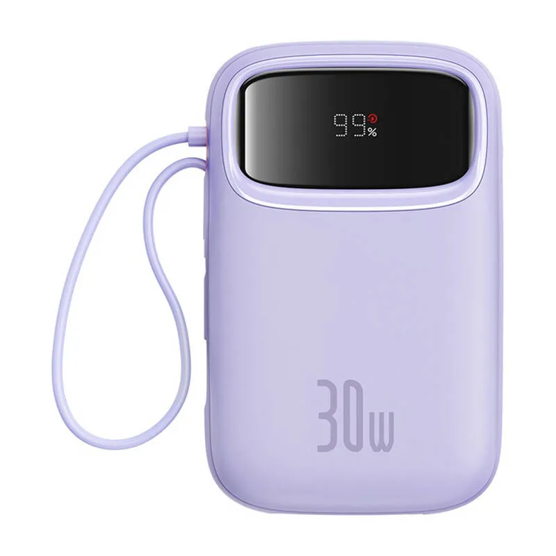Baseus QPow 2 10000mAh 30W 2xUSB-C akupank (lilla) universaalne