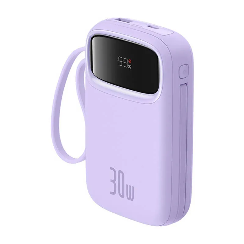 Baseus QPow 2 10000mAh 30W 2xUSB-C akupank (lilla) universaalne
