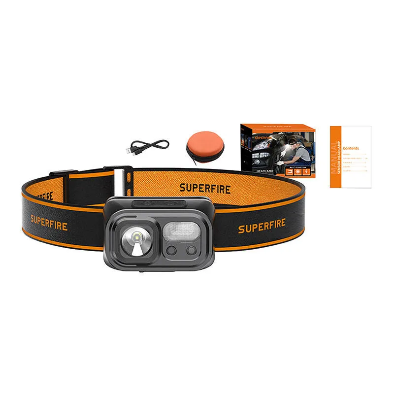 Superfire HL23-S Pealamp, 350lm, USB-C universaalne