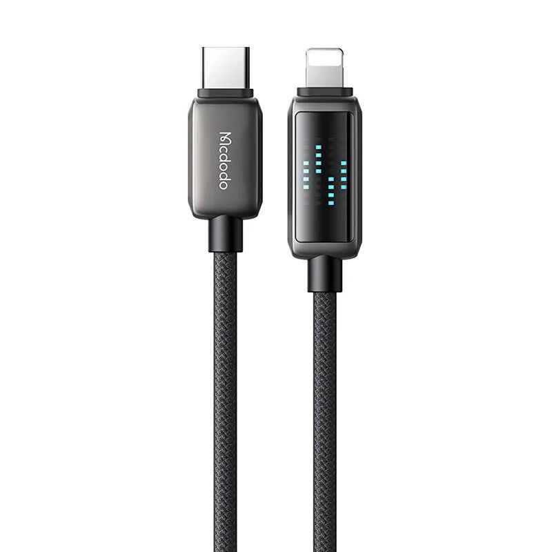 Mcdodo CA-2630 USB-C kuni Lightning kaabel, 36W, LED-ekraan, 1,2 m universaalne
