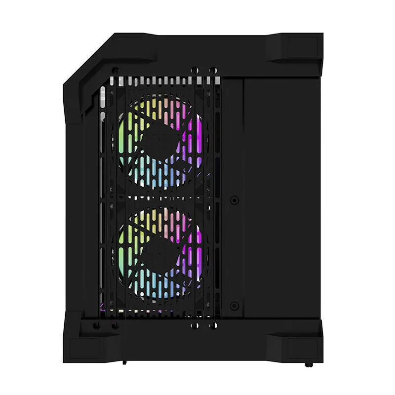 Darflash FT350 arvutikarp + 5 aRGB ventilaatorit (must) universaalne