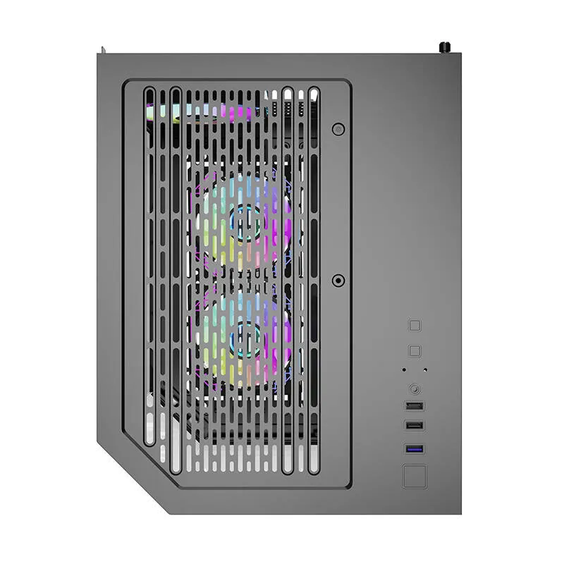 Darflash FT350 arvutikarp + 5 aRGB ventilaatorit (must) universaalne