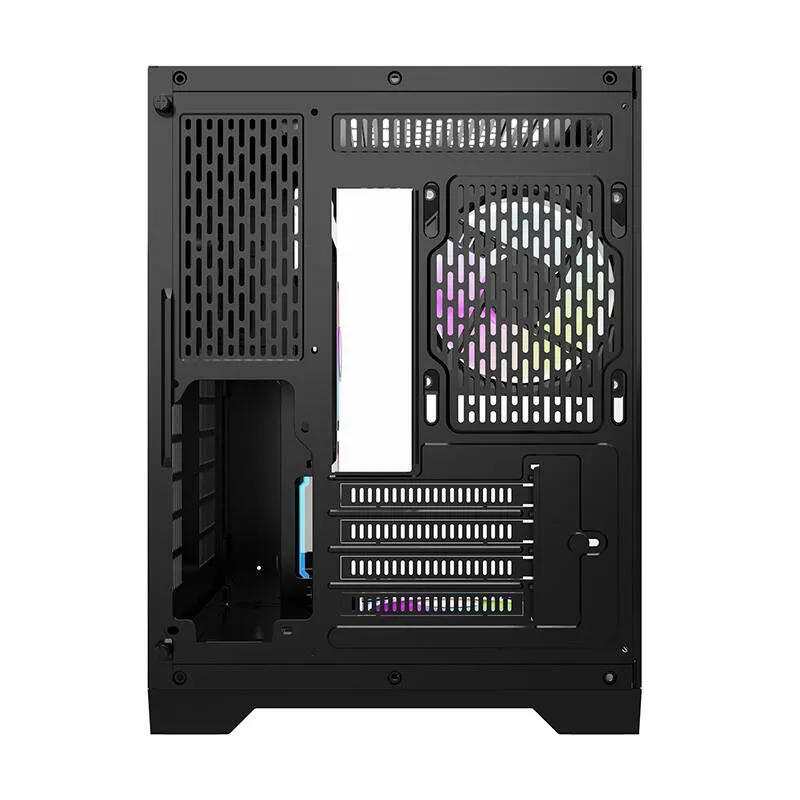 Darflash FT350 arvutikarp + 5 aRGB ventilaatorit (must) universaalne