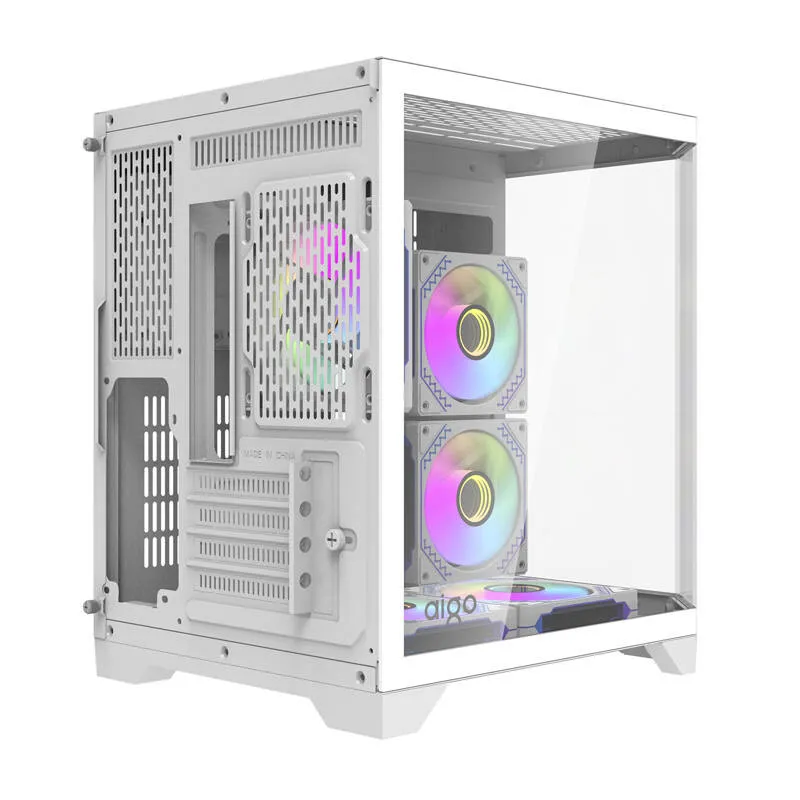 Darflash FT350 arvutikarp + 5 aRGB ventilaatorit (valge) universaalne