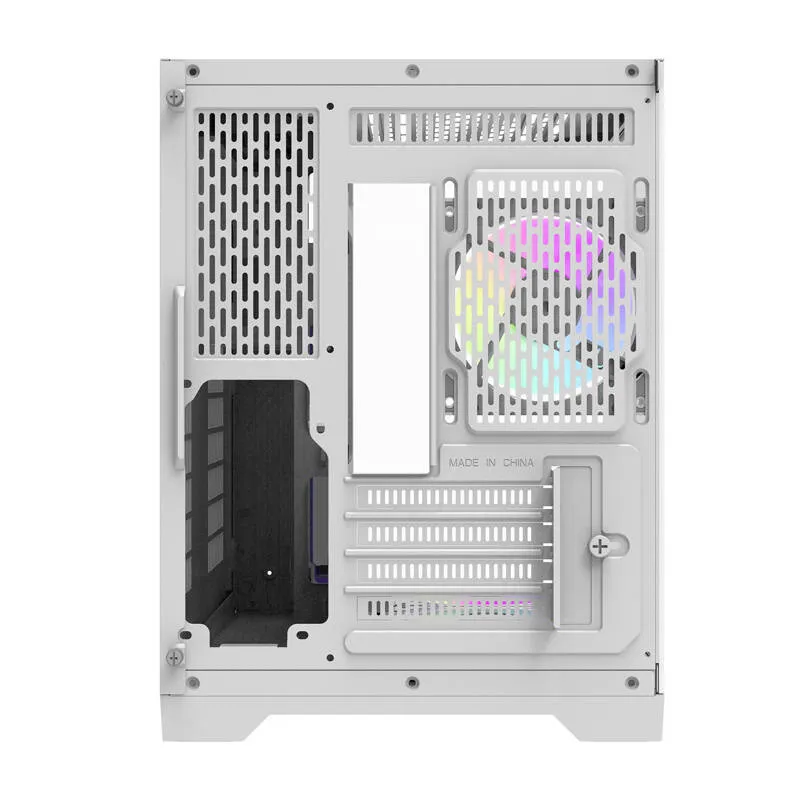 Darflash FT350 arvutikarp + 5 aRGB ventilaatorit (valge) universaalne