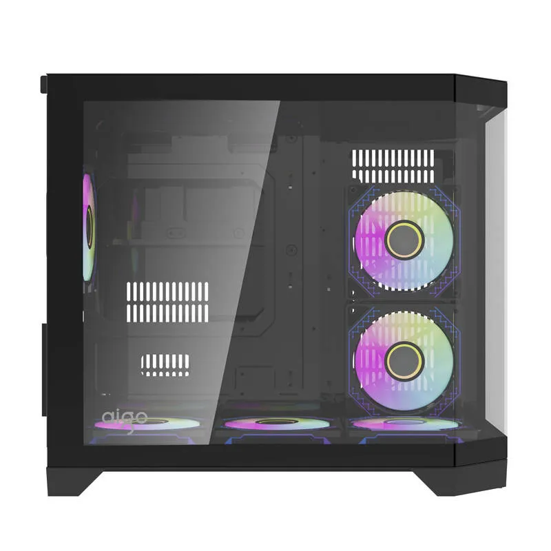 Darflash FT418 arvutikarp + 6 aRGB ventilaatorit (must) universaalne