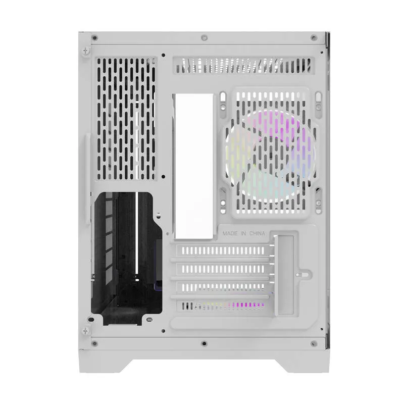Darflash FT418 arvutikarp + 6 aRGB ventilaatorit (valge) universaalne