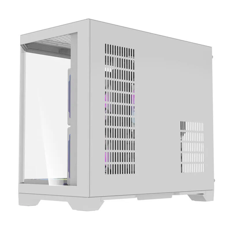 Darflash FT418 arvutikarp + 6 aRGB ventilaatorit (valge) universaalne