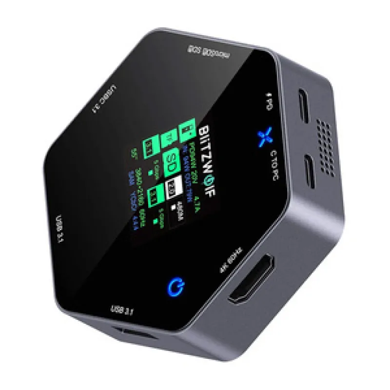 Blitzwolf 8-in-1 dokkimisjaam BW-TH16 USB 100W LCD Nutikas Ekraan universaalne