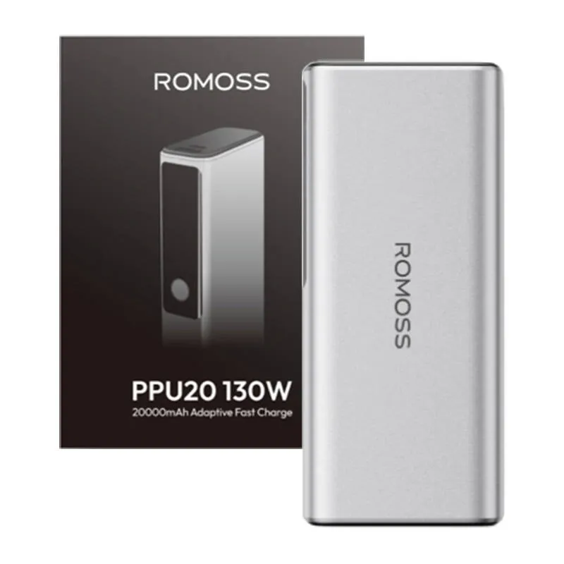 Romoss PPU20 20000mAh 130W Akupank (hõbe) universaalne