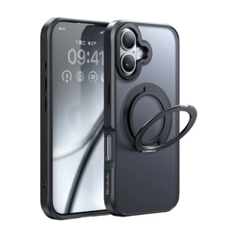 McDodo PC-4930 MagSafe kaitse iPhone 16 jaoks koos statiivi (must) universaalne