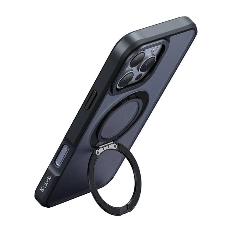 McDodo PC-4932 MagSafe kaitseümbris iPhone 16 Pro jaoks koos statiivi ja universaalse disainiga (must)