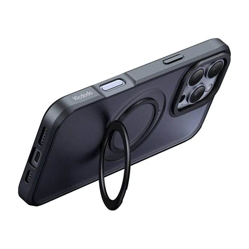 McDodo PC-4932 MagSafe kaitseümbris iPhone 16 Pro jaoks koos statiivi ja universaalse disainiga (must)