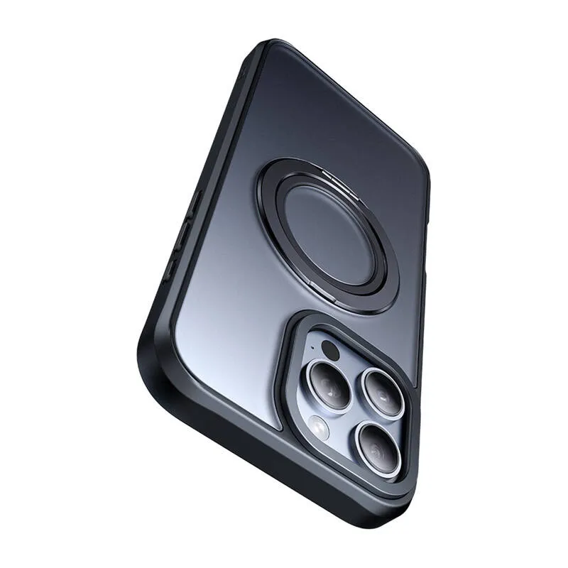 McDodo PC-4932 MagSafe kaitseümbris iPhone 16 Pro jaoks koos statiivi ja universaalse disainiga (must)
