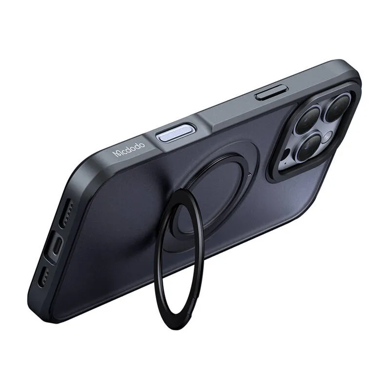 McDodo PC-4933 MagSafe kaitseümbris iPhone 16 Pro Max jaoks koos statiivi ja universaalse disainiga (must)