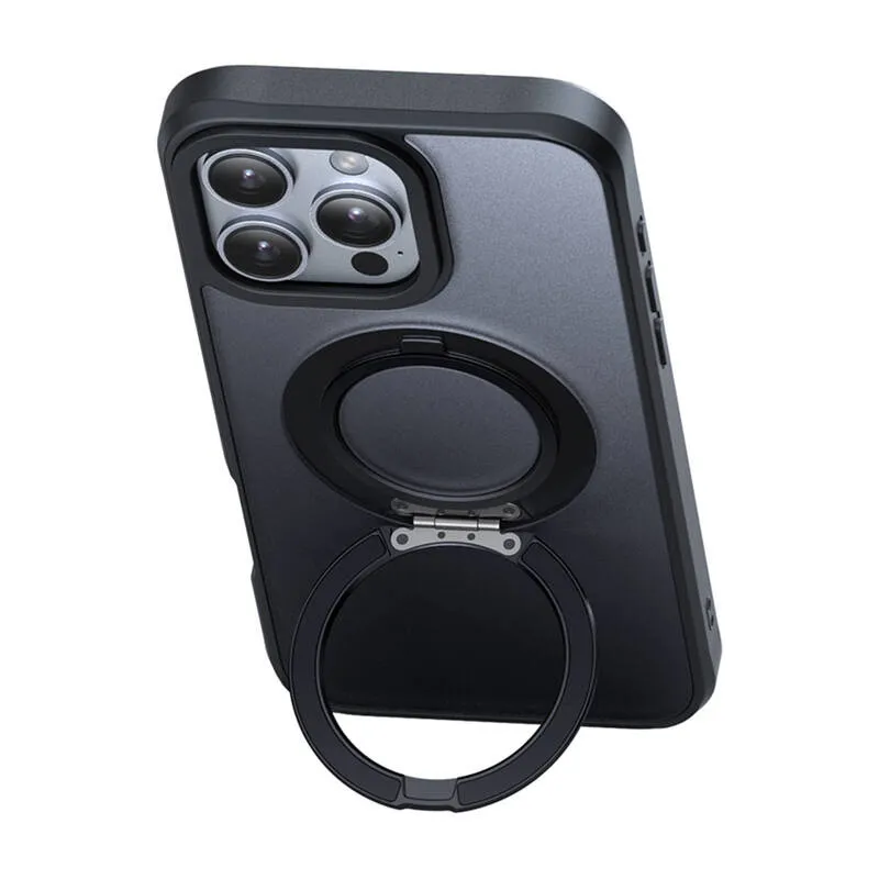 McDodo PC-4933 MagSafe kaitseümbris iPhone 16 Pro Max jaoks koos statiivi ja universaalse disainiga (must)