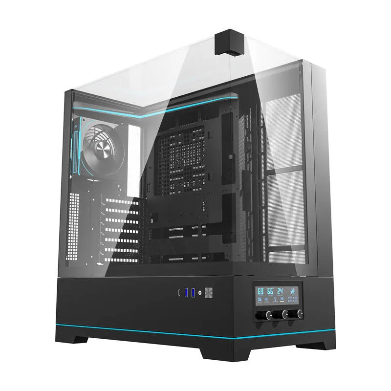 Darkflash DY450 PRO arvutikarp (must) + 1 universaalne ventilaator