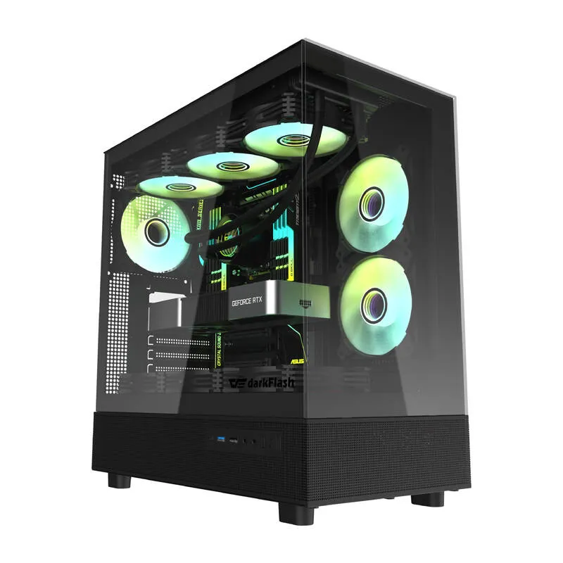 Darkflash DPX90 arvutikarp (must) + 3 ventilaatorit universaalsed