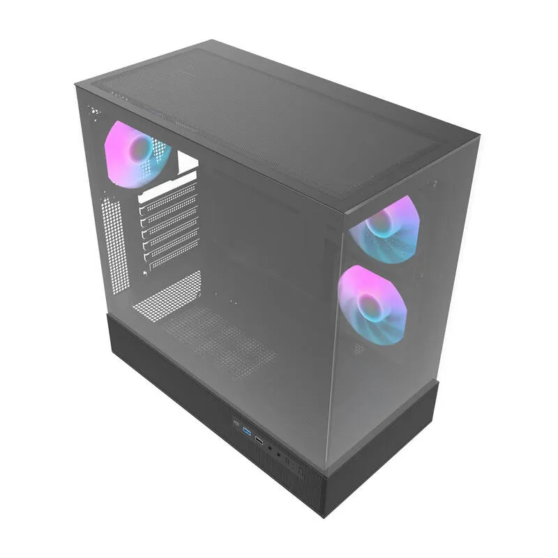 Darkflash DPX90 arvutikarp (must) + 3 ventilaatorit universaalsed