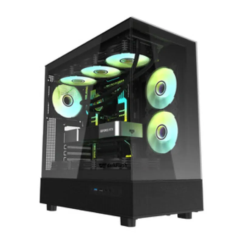 Darkflash DPX90 arvutikarp (must) + 3 ventilaatorit universaalsed