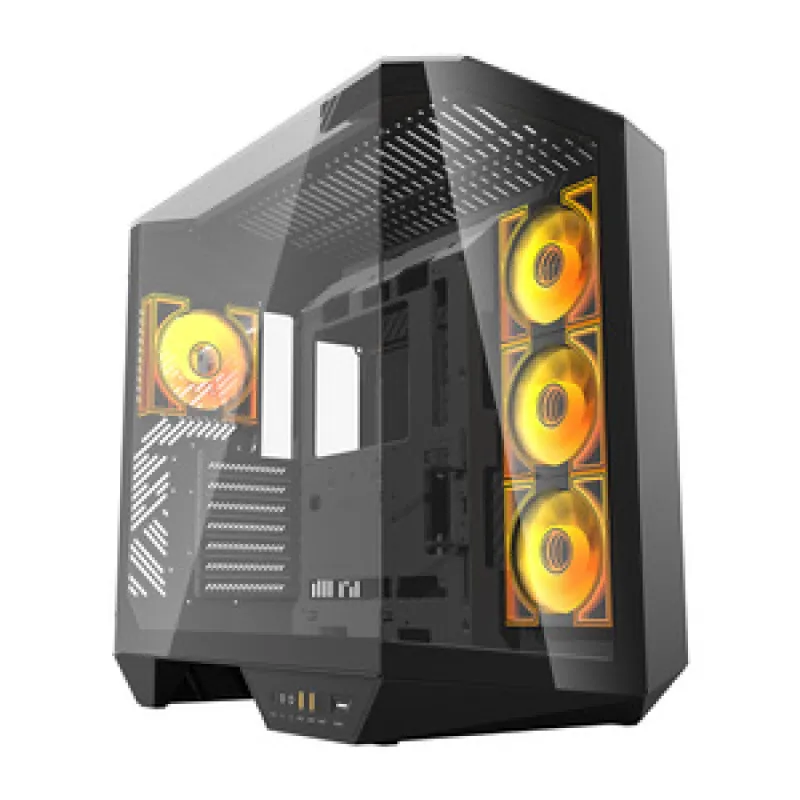 Darkflash DY470 arvutikarp (must) + 4 ventilaatorit universaalne