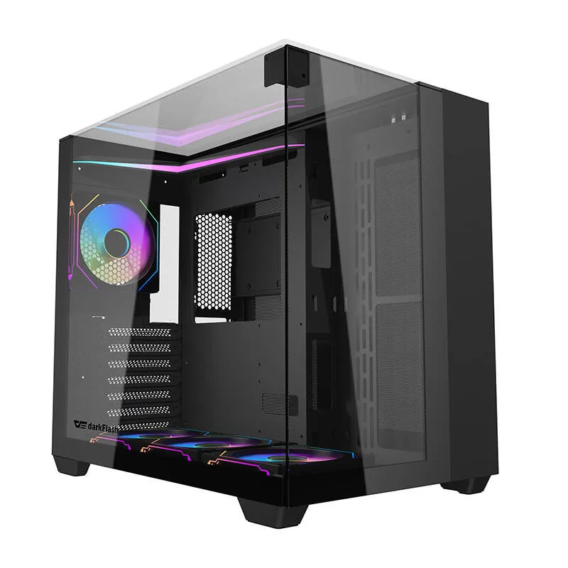 Darkflash TH285 arvutikarp (must) + 4 ventilaatorit universaalne