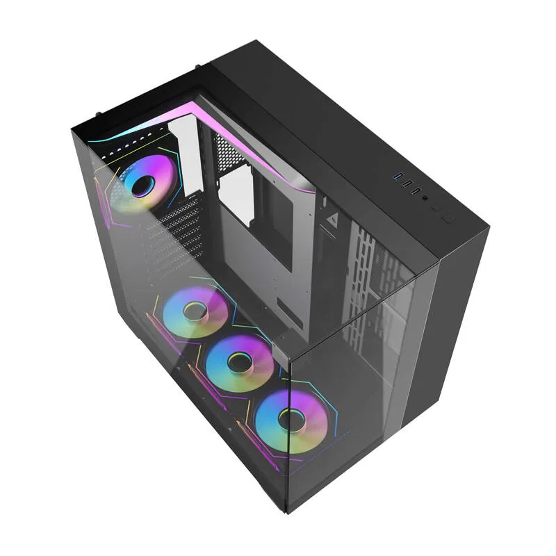 Darkflash TH285 arvutikarp (must) + 4 ventilaatorit universaalne