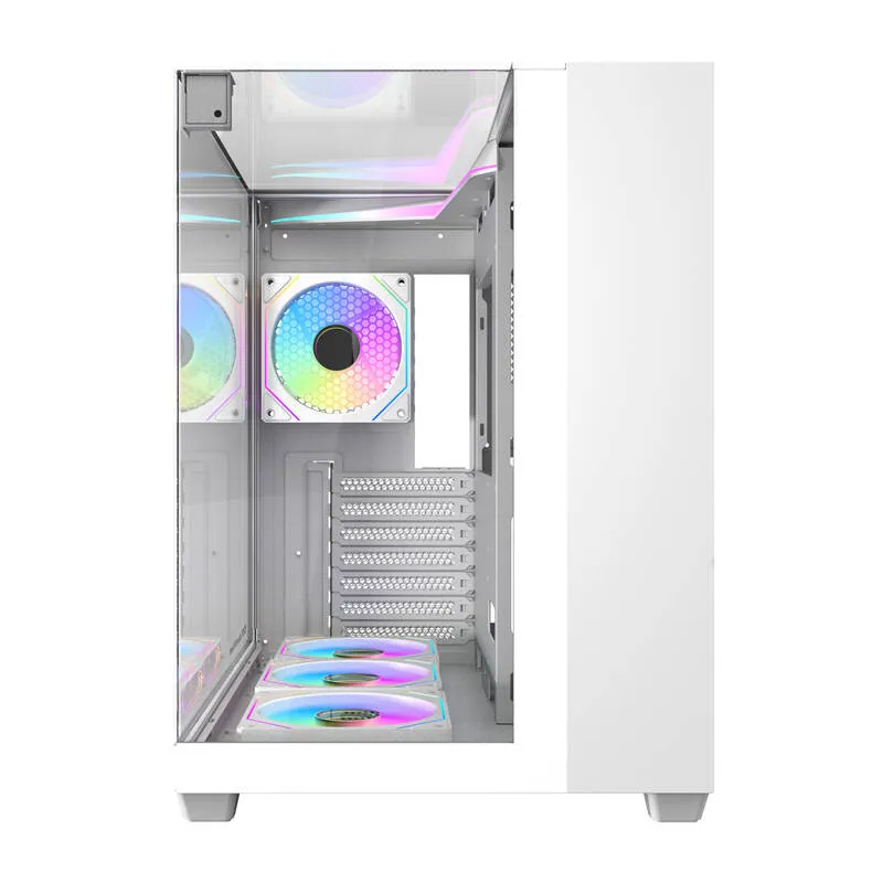 Darkflash TH285 arvutikarp (valge) + 4 universaalset ventilaatorit
