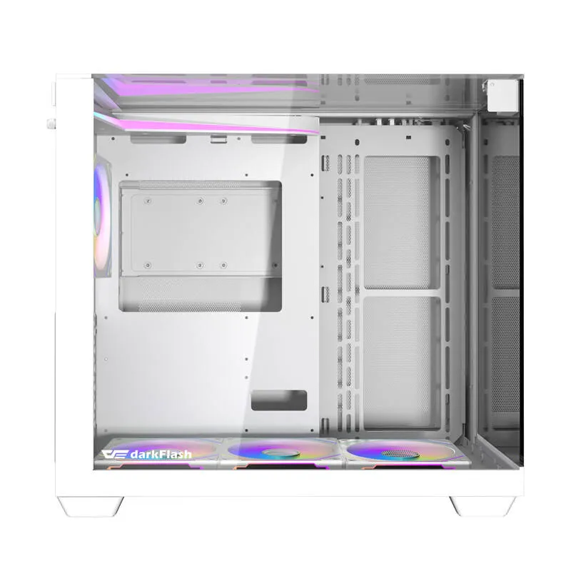 Darkflash TH285 arvutikarp (valge) + 4 universaalset ventilaatorit